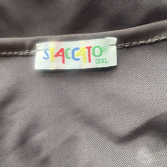 VTG Y2K St4cc4to Mesh Blouse Sheer Top‎ Womens 3XL (More like L) Long Sleeve - Picture 8 of 11